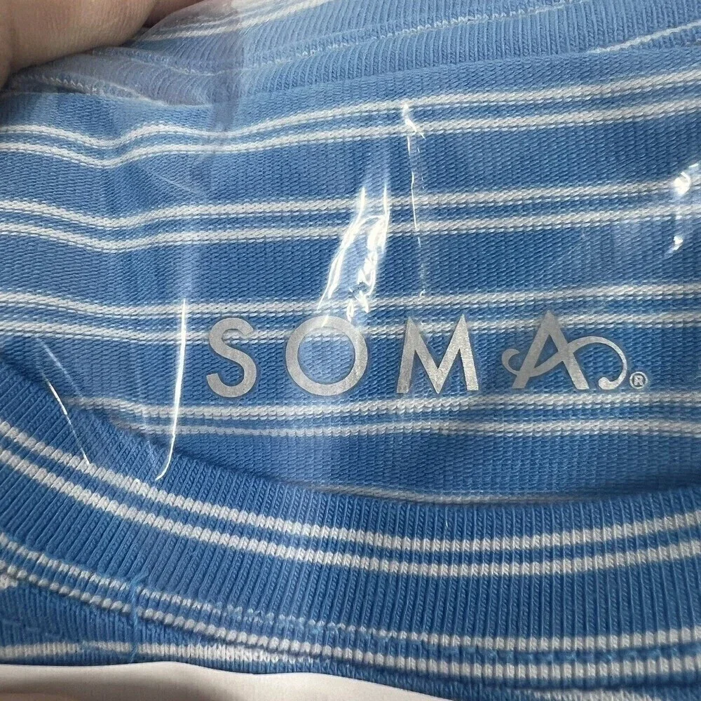 SOMA KIDS PAJAMAS UNISEX STRIPPED - Blue /White STRIPPED Size 8 - NWT FAMILY PJs